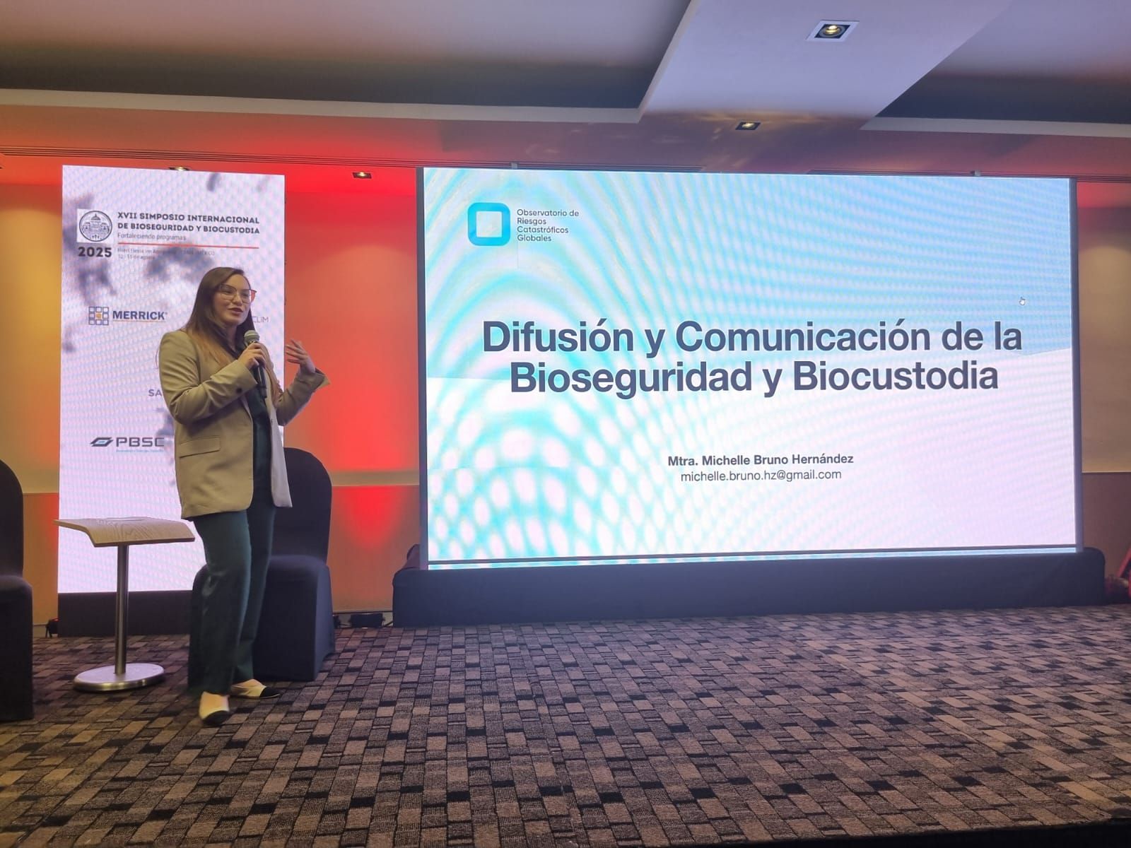 Speaking on biosecurity